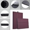Microsoft Surface Pro 10 Wine Red Cloth Texture Protective Case - 6