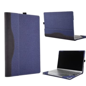 Microsoft Surface Laptop 6 15" Blue Cloth Texture Leather Case with Stand - 1