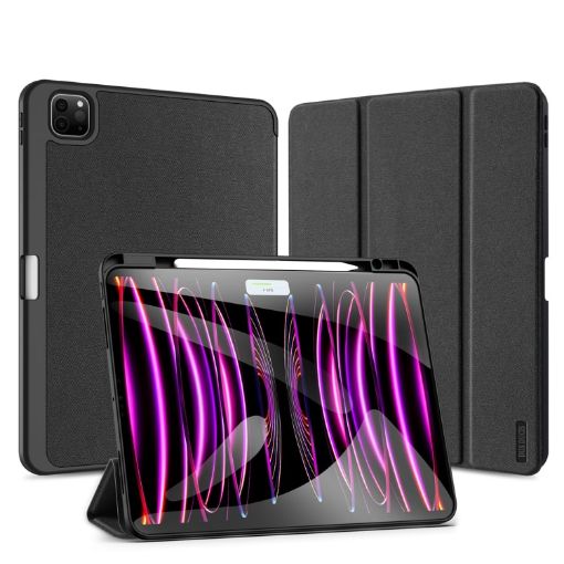 iPad Pro 13 2024 DUX DUCIS Domo Cloth Texture Magnetic Leather Case - 1