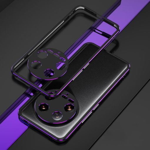Xiaomi 14 Ultra Aurora Lens Protector + Metal Frame Case (Black Purple) - 1
