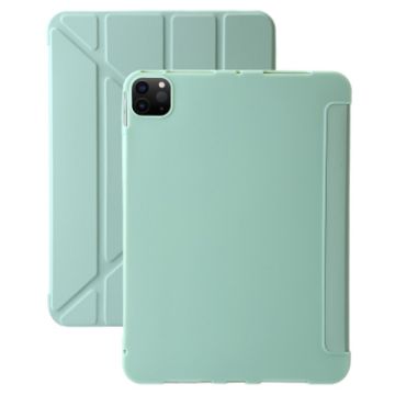 iPad Pro 13 2024 Mint Green TPU Flip Leather Case with Holder - 1