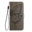 OnePlus Ace 5 Ultra Grey Embossed Butterfly Leather Phone Case - 3