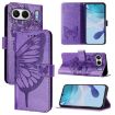 OnePlus Nord 4 5G Global Butterfly Leather Case - Light Purple - 1
