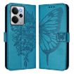 Realme 14 5G/P3 5G India Butterfly Leather Phone Case - Blue - 2