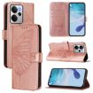 Realme 14/P3 5G Embossed Butterfly Leather Case - Rose Gold - 1