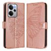Realme 14/P3 5G Embossed Butterfly Leather Case - Rose Gold - 2