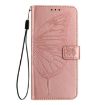 Realme 14/P3 5G Embossed Butterfly Leather Case - Rose Gold - 3