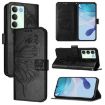 Realme V70/14x Global/C75 5G Black Embossed Butterfly Leather Case - 1