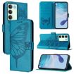 Realme V70/14x/C75 5G Blue Embossed Butterfly Leather Phone Case - 1