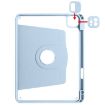 iPad Pro 13 2024 Ice Blue Acrylic 360 Rotation Leather Case - 6