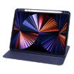iPad Pro 13 2024 Dark Blue Leather Case with 360 Rotation Holder - 3