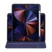 iPad Pro 13 2024 Dark Blue Leather Case with 360 Rotation Holder - 7