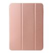 iPad Pro 13 2024 Rose Gold Leather Case - Three-fold Holder Flip Cover - 2