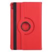 iPad Pro 13 2024 Red Leather Case with 360 Rotation & Holder - 3