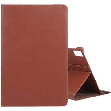 iPad Pro 13 2024 Leather Case with 360 Rotation & Holder - Brown - 1
