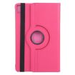 iPad Pro 13 2024 Leather Case Rose Red 360 Rotation Holder - 3