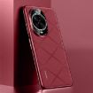 Huawei nova 14 Wine Red Plain Leather PC Phone Case - 1