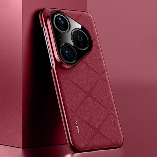 Huawei Pura 80 5G Wine Red Leather PC Phone Case - 1