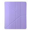 iPad Pro 13 2024 Purple Clear Acrylic Leather Tablet Case - 2