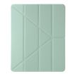 iPad Pro 13 2024 Green Clear Acrylic Leather Tablet Case - 2