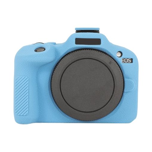 Canon EOS R100 Blue Litchi Texture Silicone Protective Case - 1