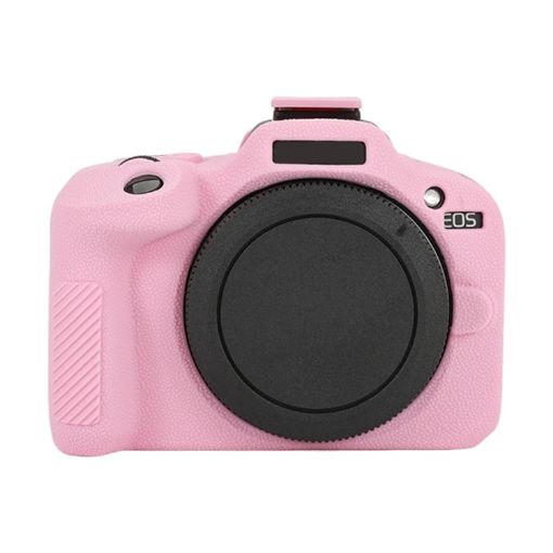 Canon EOS R100 Pink Litchi Texture Silicone Protective Case - 1