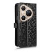 Huawei Pura 80 Pro 5G Leather Phone Case - Honeycomb Dot Texture Black - 3