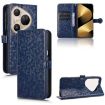 Huawei Pura 80 Pro 5G Leather Phone Case - Honeycomb Dot Texture Blue - 1
