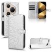 Huawei Pura 80 Ultra 5G Silver Leather Phone Case - Honeycomb Texture - 1