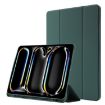 iPad Pro 13 2024 Dark Green Leather Case with Pen Slot - 1