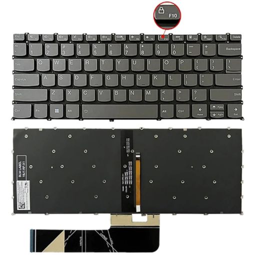 Lenovo IdeaPad 5/Yoga Slim 7 Pro US Laptop Backlight Keyboard F10 Key - 1