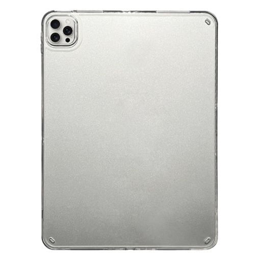 iPad Pro 13 2024 Clear Acrylic Tablet Case with Suck Pen (Transparent) - 1