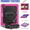 iPad Pro 13 2024 Silicone Hybrid PC Case - Black/Rose Red - 4