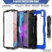 iPad Pro 13 2024 Silicone Hybrid PC Case - Black/Dark Blue - 5