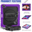 iPad Pro 13 2024 Silicone Hybrid PC Case - Purple/Black Protective Cover - 4