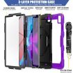 iPad Pro 13 2024 Silicone Hybrid PC Case - Purple/Black Protective Cover - 5