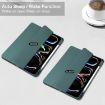 iPad Pro 13 2024 Dark Green TPU Leather Tablet Case - 3-Fold Cover - 2