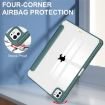 iPad Pro 13 2024 Dark Green TPU Leather Tablet Case - 3-Fold Cover - 6