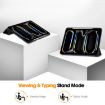 iPad Pro 13 2024 Black TPU Leather Case with Pen Tray & 3-Fold Holder - 5