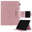 iPad Pro 13 2024 Rose Gold Glitter Leather Tablet Case with Buckle - 1