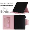 iPad Pro 13 2024 Rose Gold Glitter Leather Tablet Case with Buckle - 5