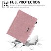 iPad Pro 13 2024 Rose Gold Glitter Leather Tablet Case with Buckle - 7