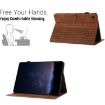 Samsung Galaxy Tab A8 X200 Embossed Leather Tablet Case Brown - 5