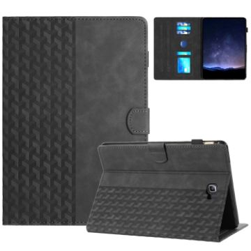 Samsung Galaxy Tab A 10.1 T580 Embossed Leather Tablet Case Black - 1