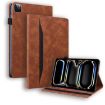 iPad Pro 13 2024 Brown Shockproof Leather Tablet Case - 1