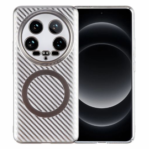 Xiaomi 14 Ultra 6D Carbon Fiber Magsafe Phone Case Titanium Grey - 1