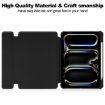 iPad Pro 13 2024 Black Transparent Rotation Smart Leather Case - 4