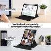 iPad Pro 13 2024 Black Transparent Rotation Smart Leather Case - 6