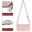 OPPO A5x 4G/5G Cat Rat Embossed RFID Leather Phone Case with Lanyard Pink - 3