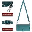 OPPO A5x 4G/5G Cat Rat Embossed RFID Leather Case with Lanyard Green - 3